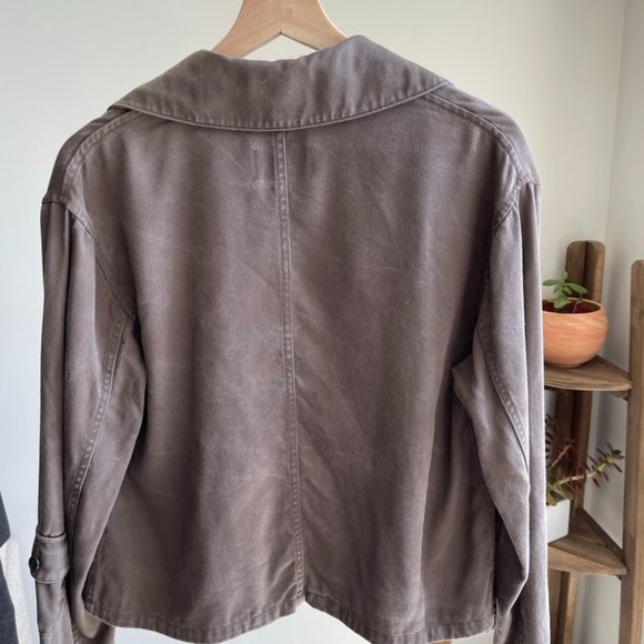 Club Monaco Washed Army Green Jacket - Picture 2 of 4